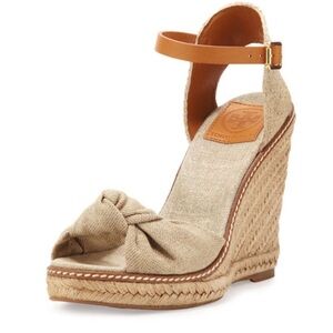 Tory Burch Macy Linen Espadrille Wedge